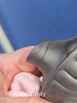 Bol à sucre en basalte noir Wedgwood antique et crémier assorti en jaspe