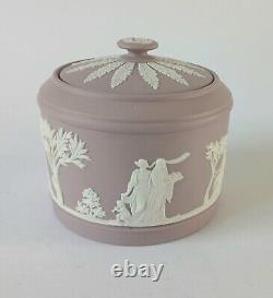 Bol à sucre et couvercle en jaspe lilas Wedgwood