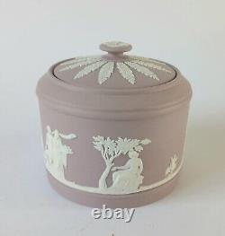 Bol à sucre et couvercle en jaspe lilas Wedgwood