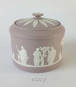 Bol à sucre et couvercle en jaspe lilas Wedgwood