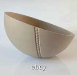 Bol hémisphère à pois Wedgwood Jasperware taupe clair Kelly Hoppen 14 cm en boîte