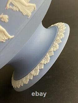 Bol impérial sur pied en jaspe bleu Wedgwood Dancing Hours / Centre de table 20,5cm