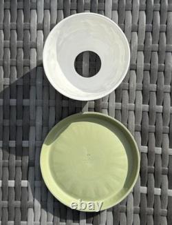 Bougeoir à thé de couleur vert sauge en jaspe Wedgwood vintage - Heures dansantes