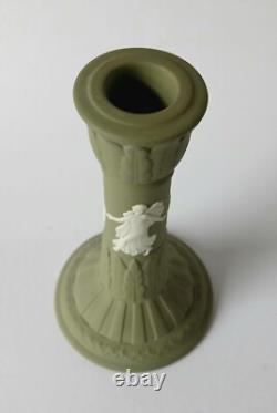 Bougeoirs en jaspe vert Wedgwood Dancing Hours x 2