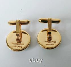 Boutons de manchette Wedgwood Jasperware vert Glenfiddich avec boîte