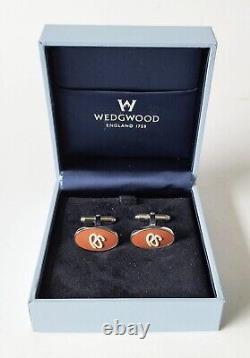 Boutons de manchette en terre cuite Jasperware Wedgwood par Paul Smith, bijoux de créateur.