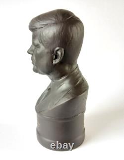 Buste de JFK John Kennedy en Jasperware noir Wedgwood Édition limitée