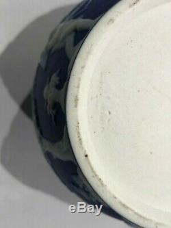 C. 1840 Wedgwood Profond Bleu Cobalt 5 Vase Jasperware Psyché Bound L'arbre