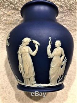 C. 1867 Wedgwood Blue Jasperware 5 Mold # 1005 Vase Trophy Code Fhx Rare