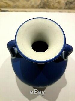 C. 1891 Wedgwood Bleu Cobalt Trempé Jasper Ware 6 Portland Vase De Nice Sharp