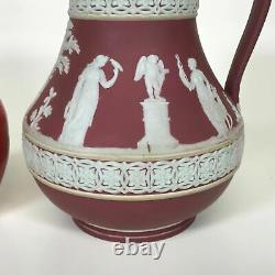 C. 1930 Wedgwood Crimson Jasperware Pichet