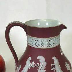 C. 1930 Wedgwood Crimson Jasperware Pichet