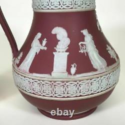 C. 1930 Wedgwood Crimson Jasperware Pichet