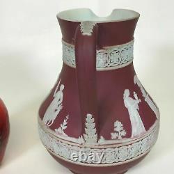 C. 1930 Wedgwood Crimson Jasperware Pichet