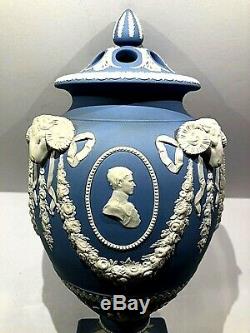 C.'81 Wedgwood Bleu Jasperware Mariage Royal 12,25 Urne # 34/100 Ltd New