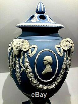 C.'81 Wedgwood Bleu Jasperware Mariage Royal 12,25 Urne # 34/100 Ltd New