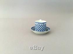 C1795 Wedgwood Trois Couleurs Bleu Trempé Japser Diceware Quatrefoil Cup & Saucer