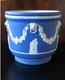 Cache-pot En Jaspe Wedgwood Bleu Cobalt Portland Jardini&egrave;re Grande