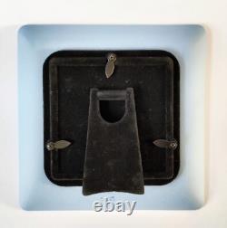 Cadre photo en jaspe bleu Wedgwood avec boîte de fleur de magnolia