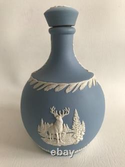 Carafe à whisky Glenfiddich en jaspe Wedgwood bleu vide
