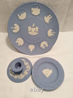 Collection de 8 pièces en grès Jasperware Wedgewood