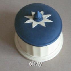 Collection de Bibliothèque Jasperware Wedgwood NOIR & CANE JAUNE Boîte Ovale en Colonne