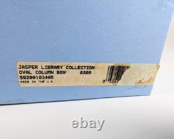 Collection de Bibliothèque Wedgwood Jasperware Canne Jaune Noir Basalte Boîte Colonne Ovale