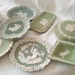 Collection de plaques en jasperware Wedgewood 10 pièces lot de travail vintage rétro