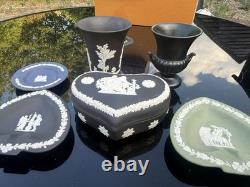 Collection vintage Wedgwood Jasperware de 7 pièces