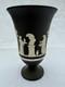 Collection Vintage Rare Vase à Pied En Jaspe Noir Wedgwood 7,3 Angleterre 1968