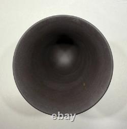 Collection vintage rare vase à pied en jaspe noir Wedgwood 7,3 Angleterre 1968