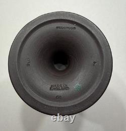 Collection vintage rare vase à pied en jaspe noir Wedgwood 7,3 Angleterre 1968