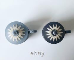 Coupes à crème en jaspe Wedgwood Blue et Portland Blue en édition limitée dans une boîte