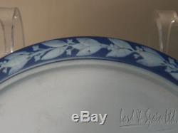 Dôme À Fromage Recouvert D'une Trempette Jasperware Bleu Foncé Vintage Wedgwood