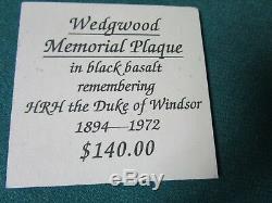 Duke Of Windsor Noir Basalte Jasperware Plaque Ovale Wedgwood