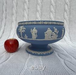 Ensemble de 2 grands bols sur pied en jasperware Wedgwood vintage, Angleterre