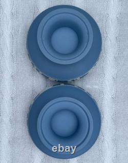 Ensemble de 2 grands bols sur pied en jasperware Wedgwood vintage, Angleterre