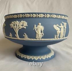 Ensemble de 2 grands bols sur pied en jasperware Wedgwood vintage, Angleterre