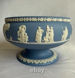 Ensemble de 2 grands bols sur pied en jasperware Wedgwood vintage, Angleterre