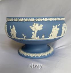 Ensemble de 2 grands bols sur pied en jasperware Wedgwood vintage, Angleterre