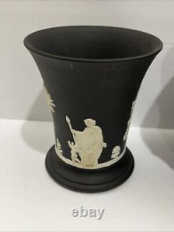 Ensemble de 5 pièces différentes de VTG Wedgwood Angleterre Jasperware Black Dancing Hours