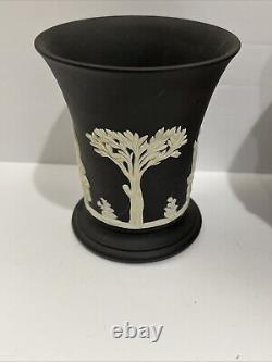 Ensemble de 5 pièces différentes de VTG Wedgwood Angleterre Jasperware Black Dancing Hours