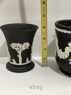 Ensemble de 5 pièces différentes de VTG Wedgwood Angleterre Jasperware Black Dancing Hours