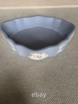 Ensemble de 9 pièces en jaspe Wedgwood bleu et blanc vintage collectionnable