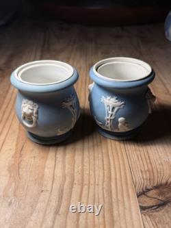 Ensemble de jarres RARE de Piesse & Lubins avec un lot de jasperware bleu Wedgwood ancien