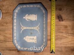 Ensemble de jarres RARE de Piesse & Lubins avec un lot de jasperware bleu Wedgwood ancien