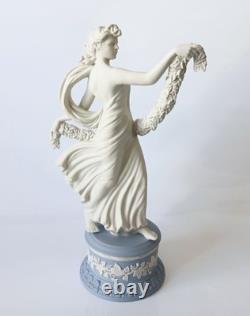 Figure Wedgwood Blue Jasper Les Heures dansantes, boîte, couronne de laurier, jasperware