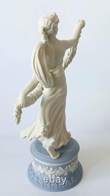 Figure Wedgwood Blue Jasper Les Heures dansantes, boîte, couronne de laurier, jasperware