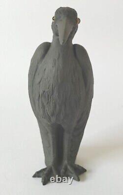 Figurine d'Héron en basalte noir de Wedgwood