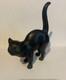 Figurine De Chat En Basalte Noir Rare Wedgwood Ernest Light Avec Des Yeux Verts, Vers 1915